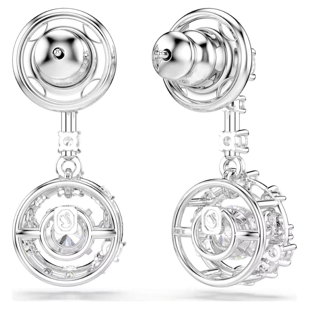 Swarovski Constella Drop Earrings Round Cut Dancing Stone - 5738194