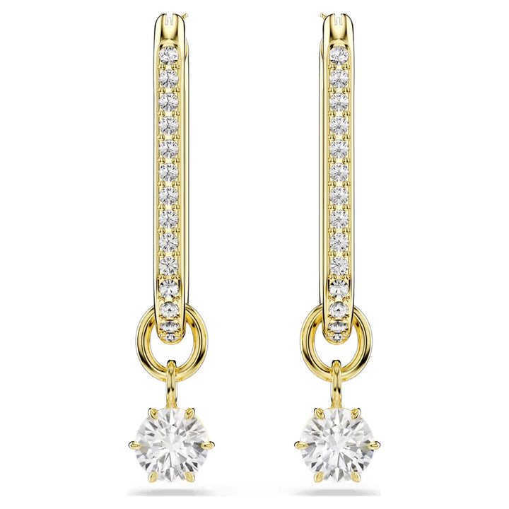 Swarovski Constella Drop Earrings - White with Gold Tone Plating - 5728587
