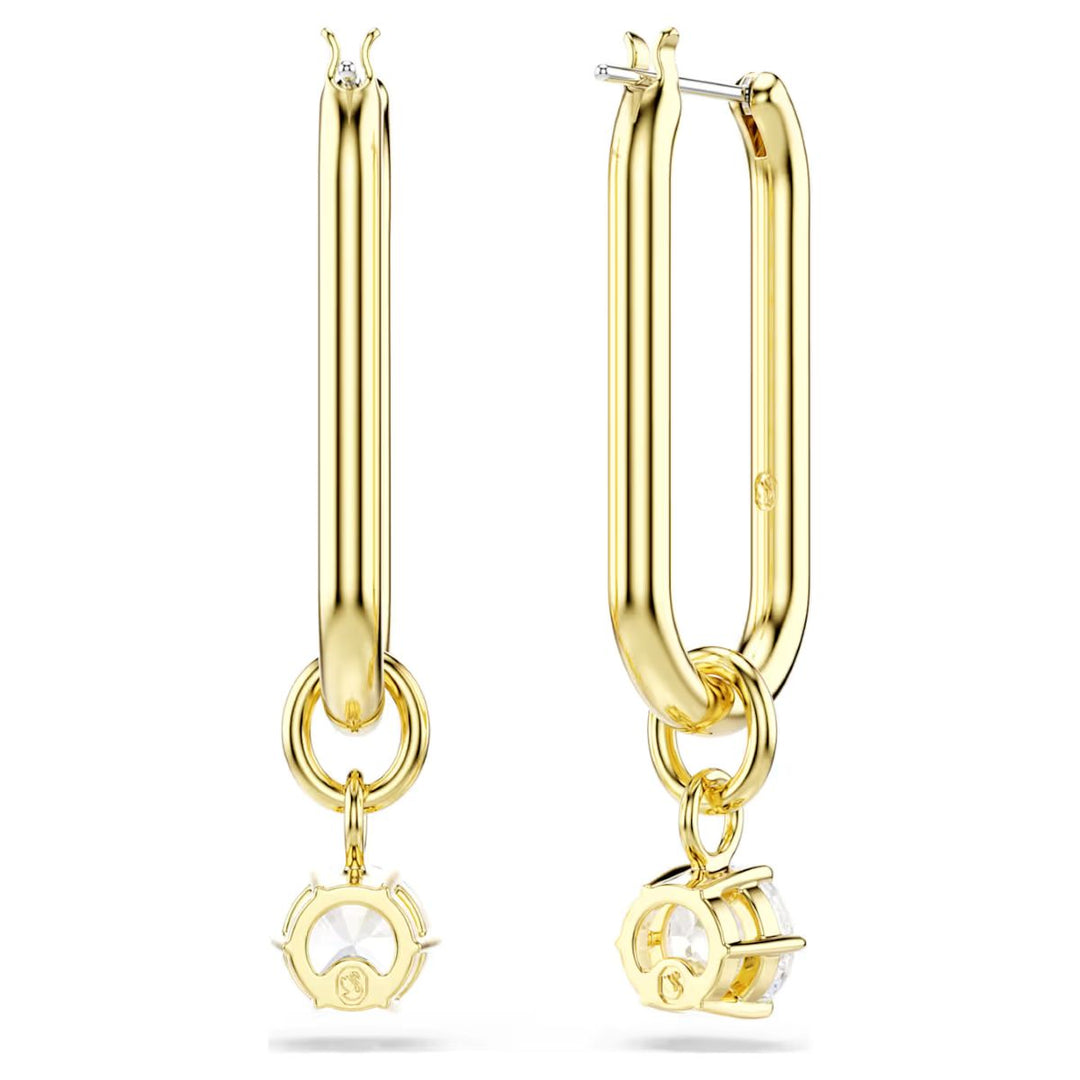 Swarovski Constella Drop Earrings - White with Gold Tone Plating - 5728587