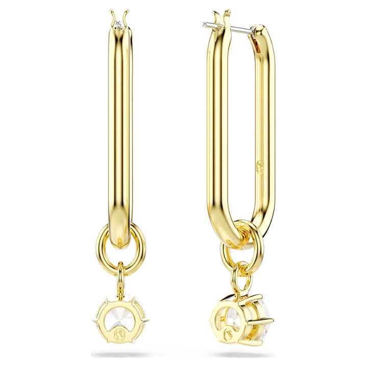 Swarovski Constella Drop Earrings - White with Gold Tone Plating - 5728587