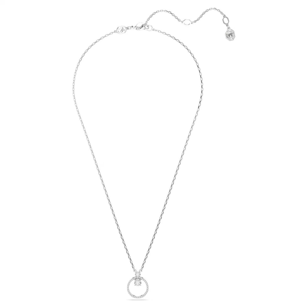 Swarovski Constella Round Cut Pendant - White with Rhodium Plating 5692261