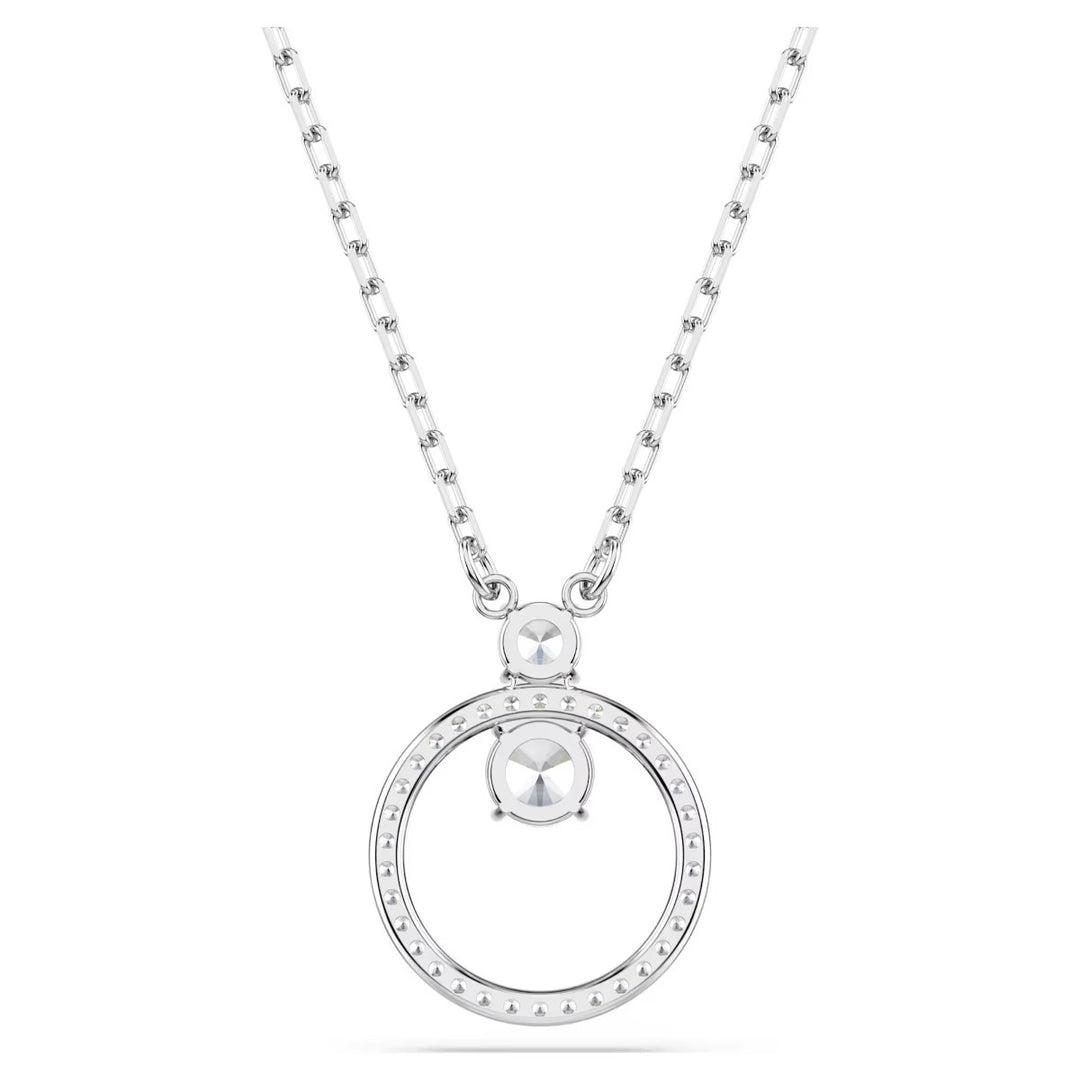 Swarovski Constella Round Cut Pendant - White with Rhodium Plating 5692261