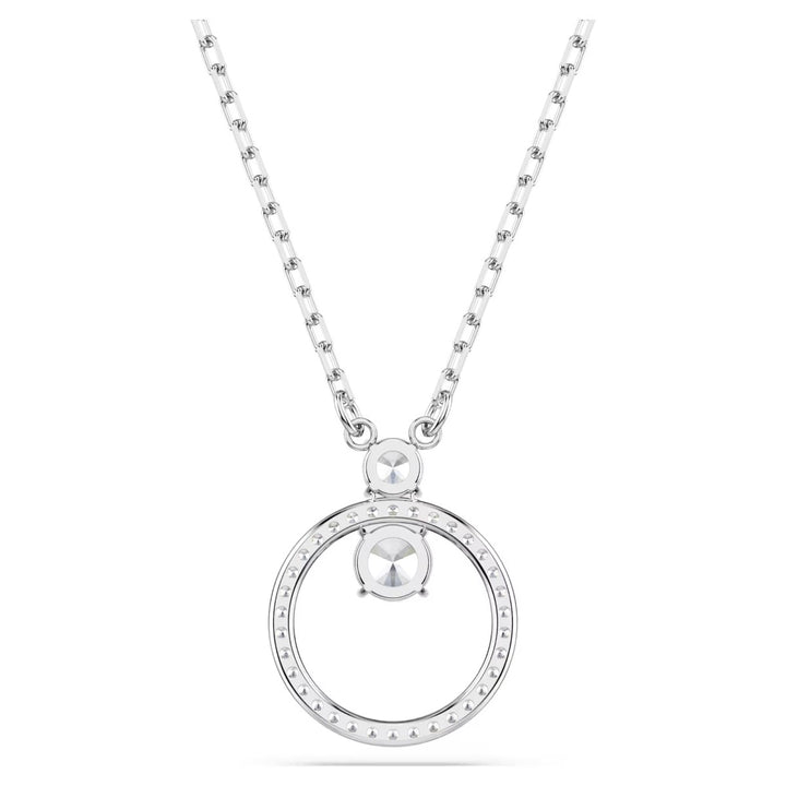 Swarovski Constella Round Cut Pendant - White with Rhodium Plating 5692261