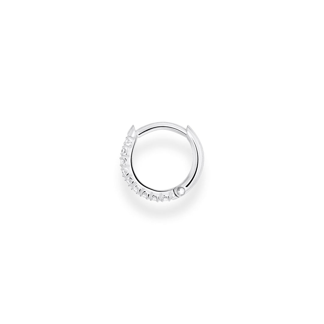 Thomas Sabo Single Earring - White Stone Hoop 12mm CR658-051-14