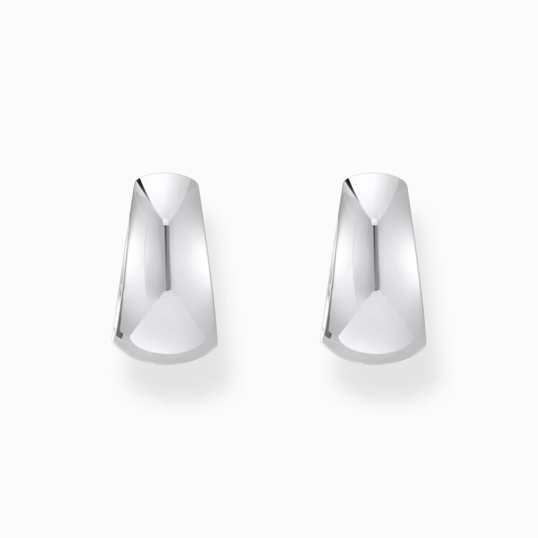 Thomas Sabo Silver Classic Hoop Earrings Chunky Trapezoidal Shape - CR740-001-21