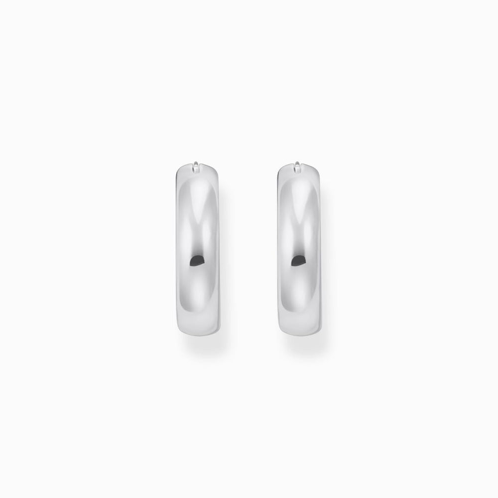 Thomas Sabo Medium Sized Hoop Earrings in Chunky Design - Silver - CR746-001-21
