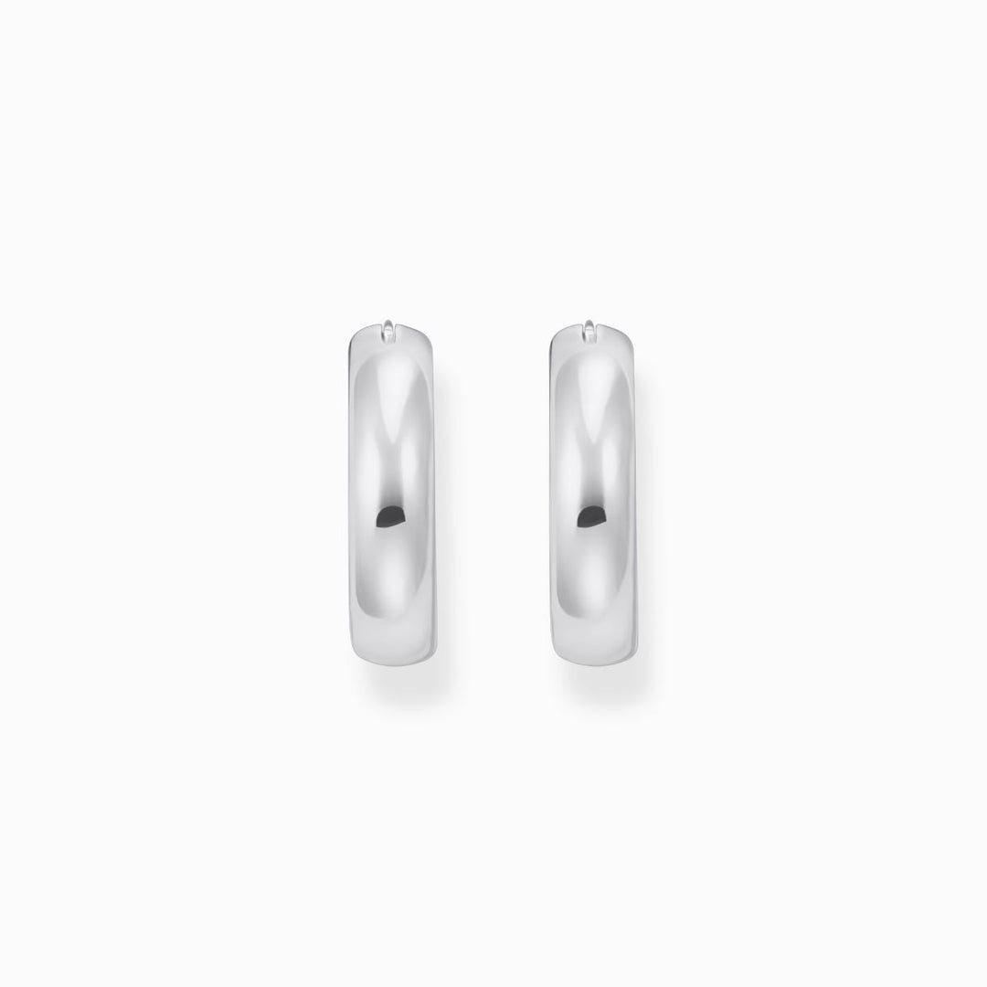 Thomas Sabo Medium Sized Hoop Earrings in Chunky Design - Silver - CR746-001-21