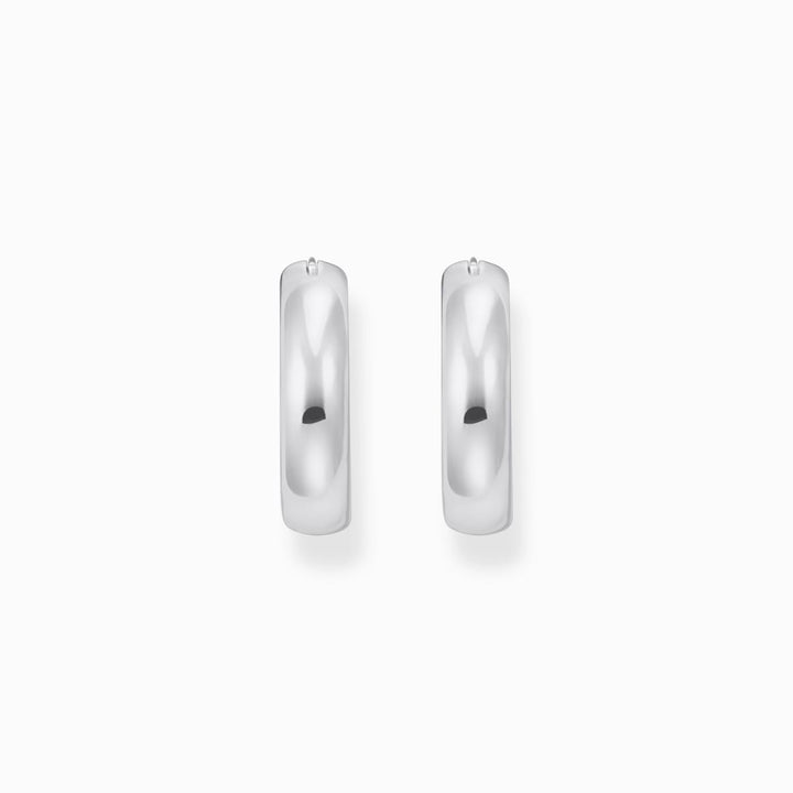 Thomas Sabo Medium Sized Hoop Earrings in Chunky Design - Silver - CR746-001-21