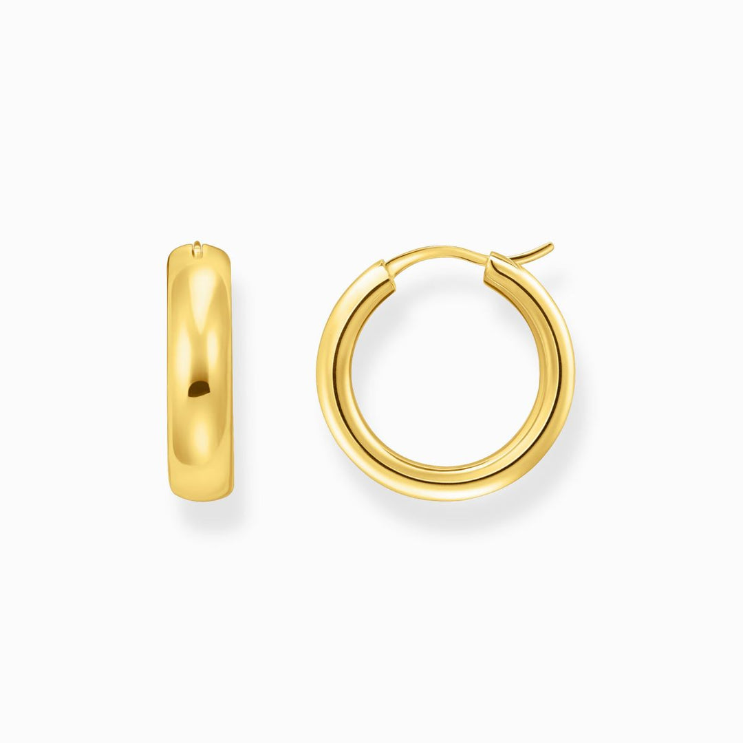 Thomas Sabo Medium Hoop Earrings in Chunky Design - Gold - CR746-413-39
