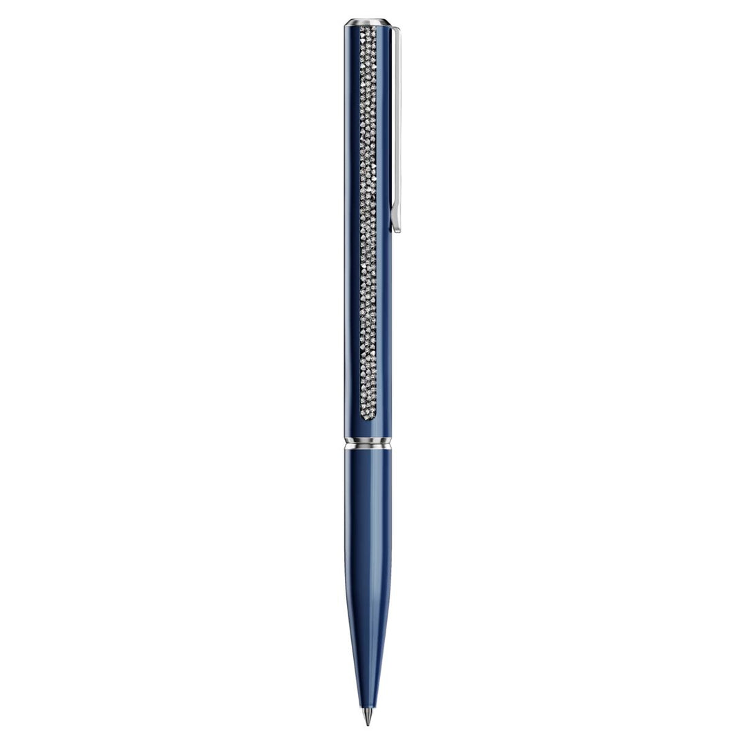 Swarovski Crystal Shimmer Glide Ballpoint Pen - Blue Lacquered Chrome Plated
