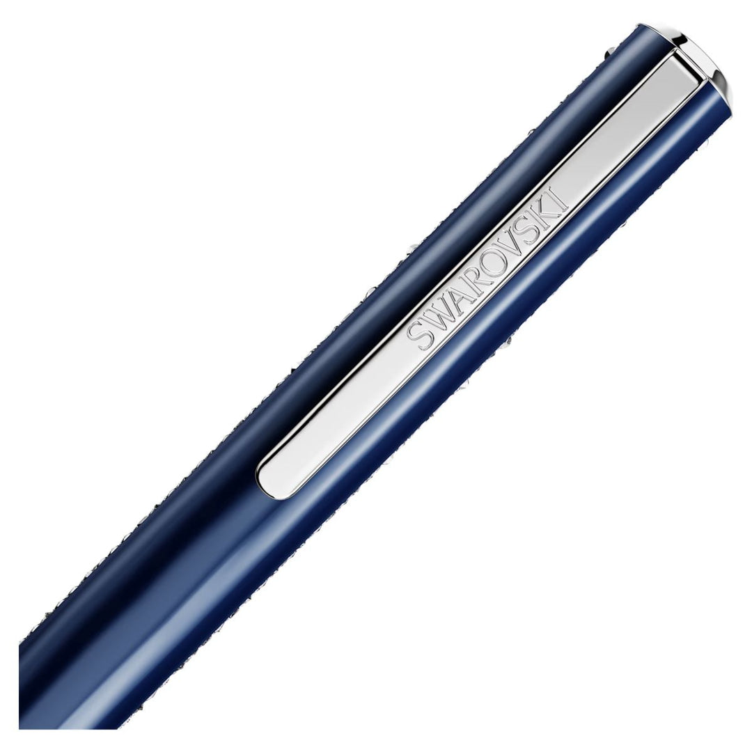 Swarovski Crystal Shimmer Glide Ballpoint Pen - Blue Lacquered Chrome Plated