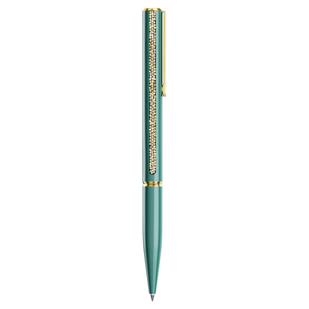 Swarovski Crystal Shimmer Glide Ballpoint Pen - Green Lacquered Gold Tone Plated - 5707708