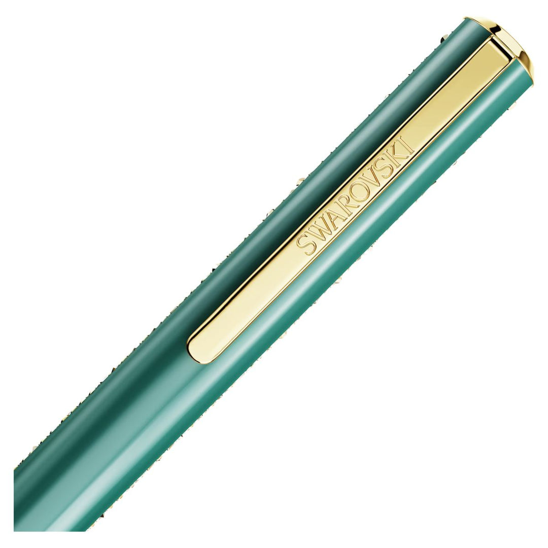 Swarovski Crystal Shimmer Glide Ballpoint Pen - Green Lacquered Gold Tone Plated - 5707708