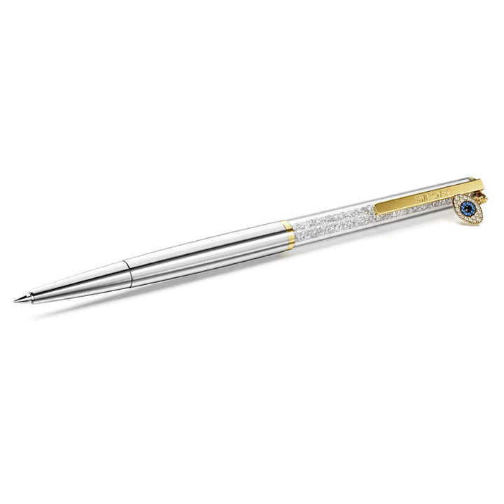 Swarovski Crystalline Silk Ballpoint Pen - Evil Eye with Gold Tone Chrome Plating - 5728729