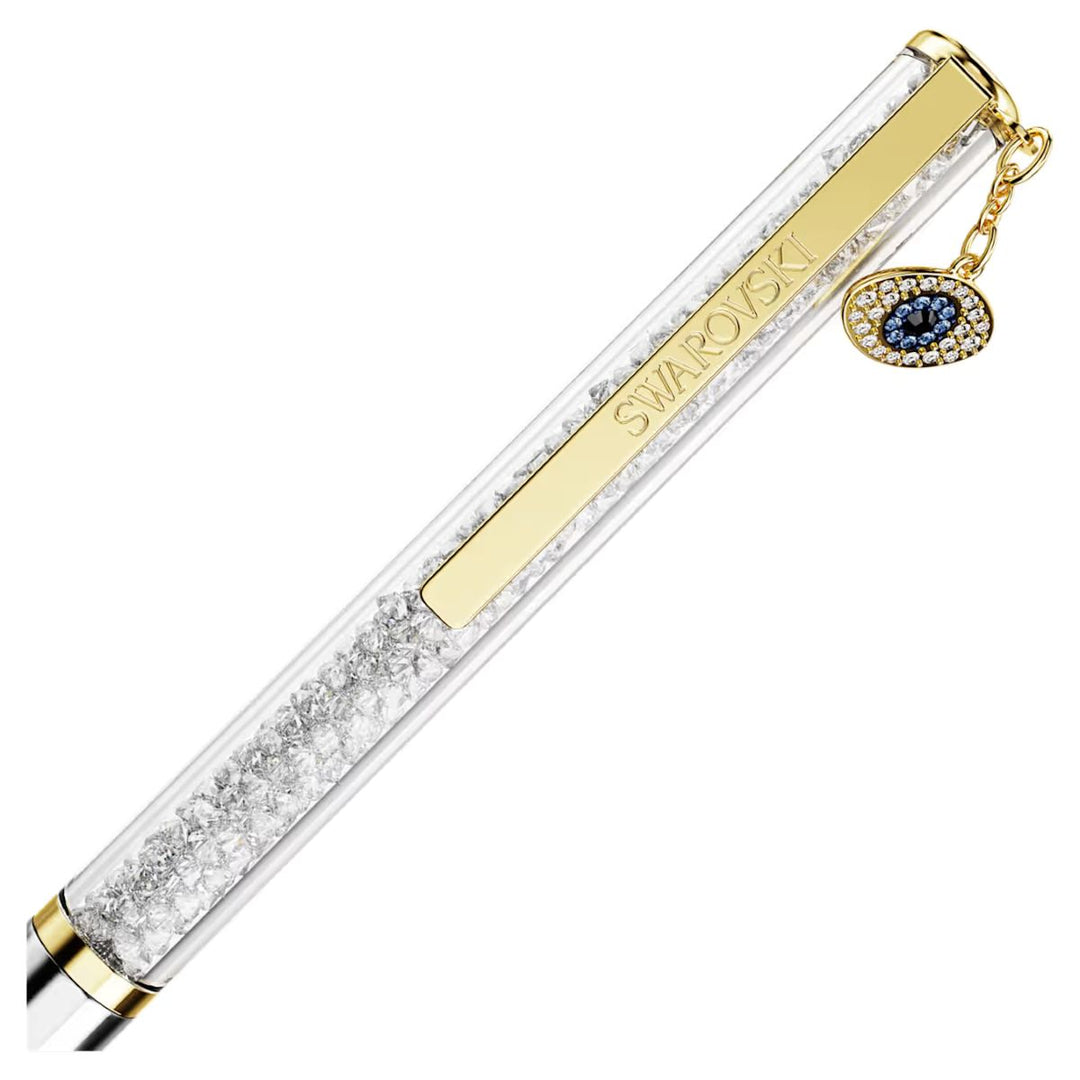 Swarovski Crystalline Silk Ballpoint Pen - Evil Eye with Gold Tone Chrome Plating - 5728729
