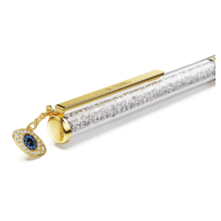 Swarovski Crystalline Silk Ballpoint Pen - Evil Eye with Gold Tone Chrome Plating - 5728729