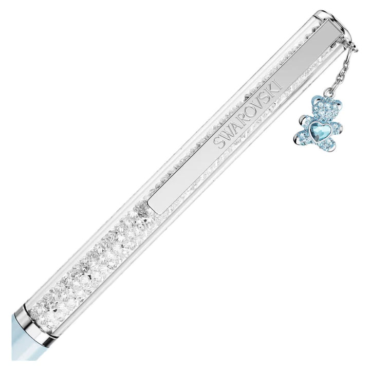 Swarovski Crystalline Pen Teddy - Blue Lacquered with Chrome Plating