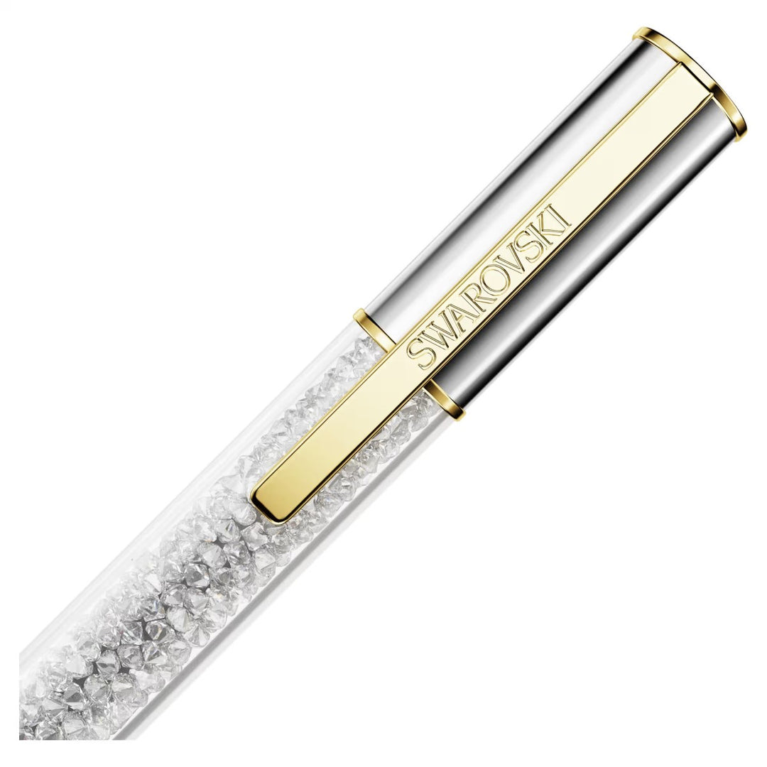 Swarovski Crystalline Lustre Ballpoint Pen Silver Gold Tone Plated