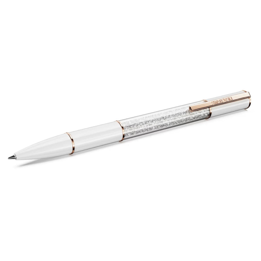 Swarovski Crystalline Lustre Ballpoint Pen White Rose Gold-Tone Plated