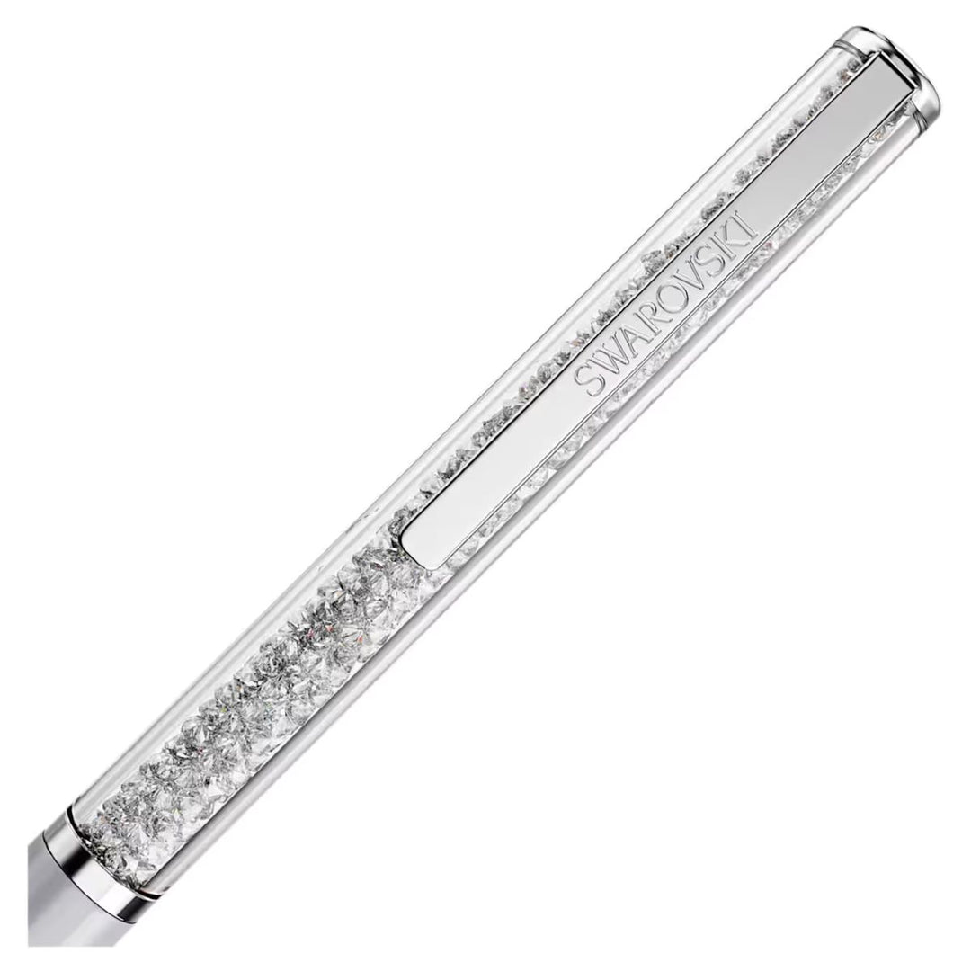 Swarovski Crystalline Silk ballpoint Pen - White Lacquered Chrome Plated - 5709613