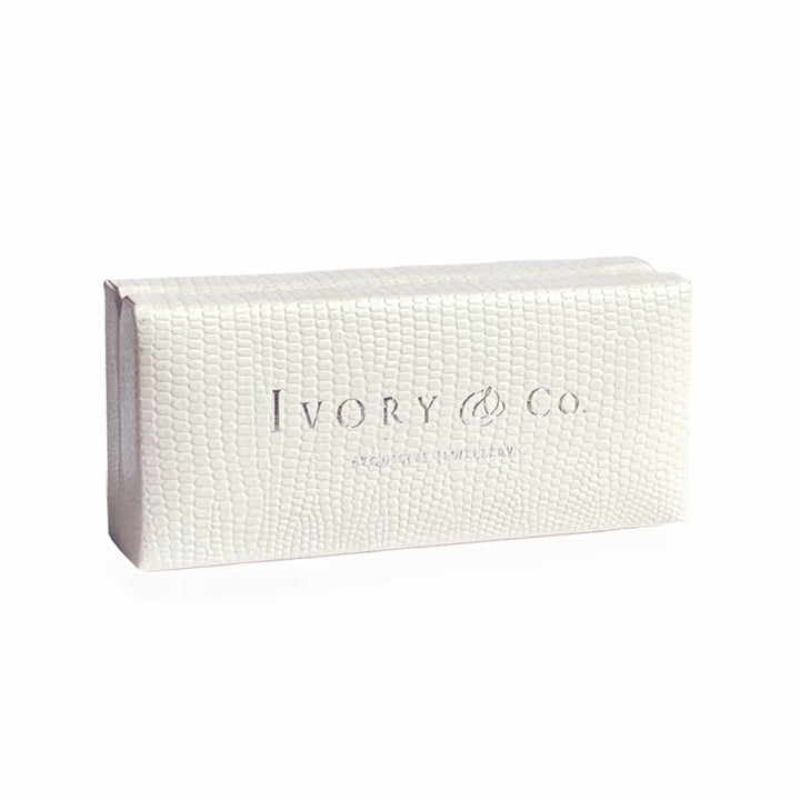 Ivory & Co Best Man Rhodium Crystal Engraved Cufflinks