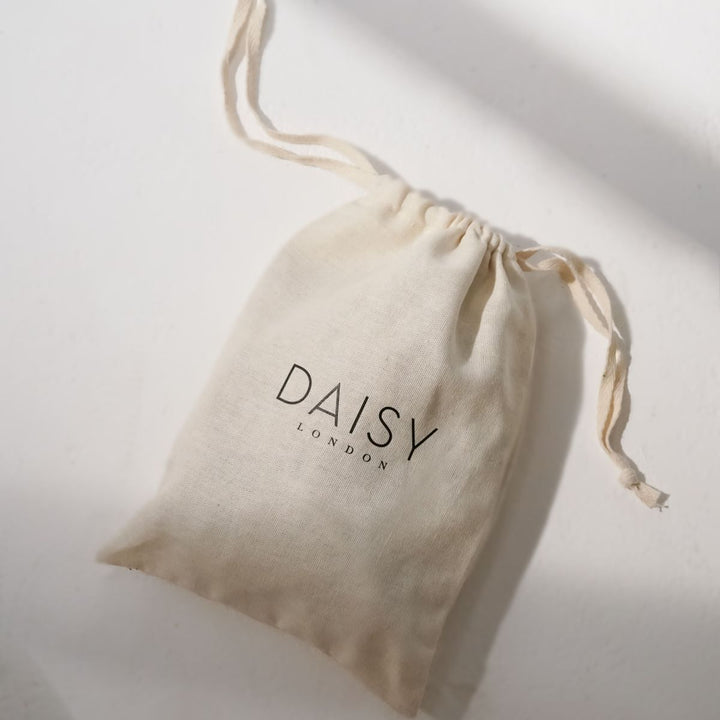 Daisy Mini Pearl Silver Huggie Earrings