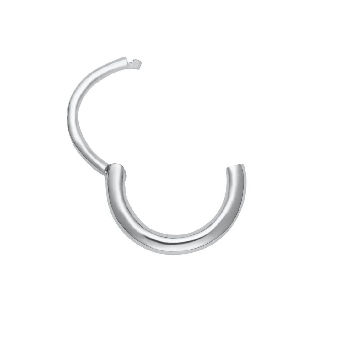 Scream Pretty Plain Daith Hoop Single Earring - Silver
