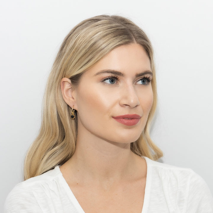 Sarah Alexander Dark Horse Black Onyx Mini Hoop Earrings