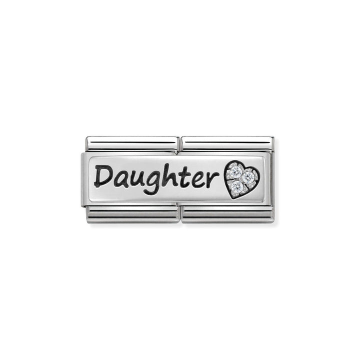 Nomination Classic Double Link Daughter Charm - Silver - 330731/02