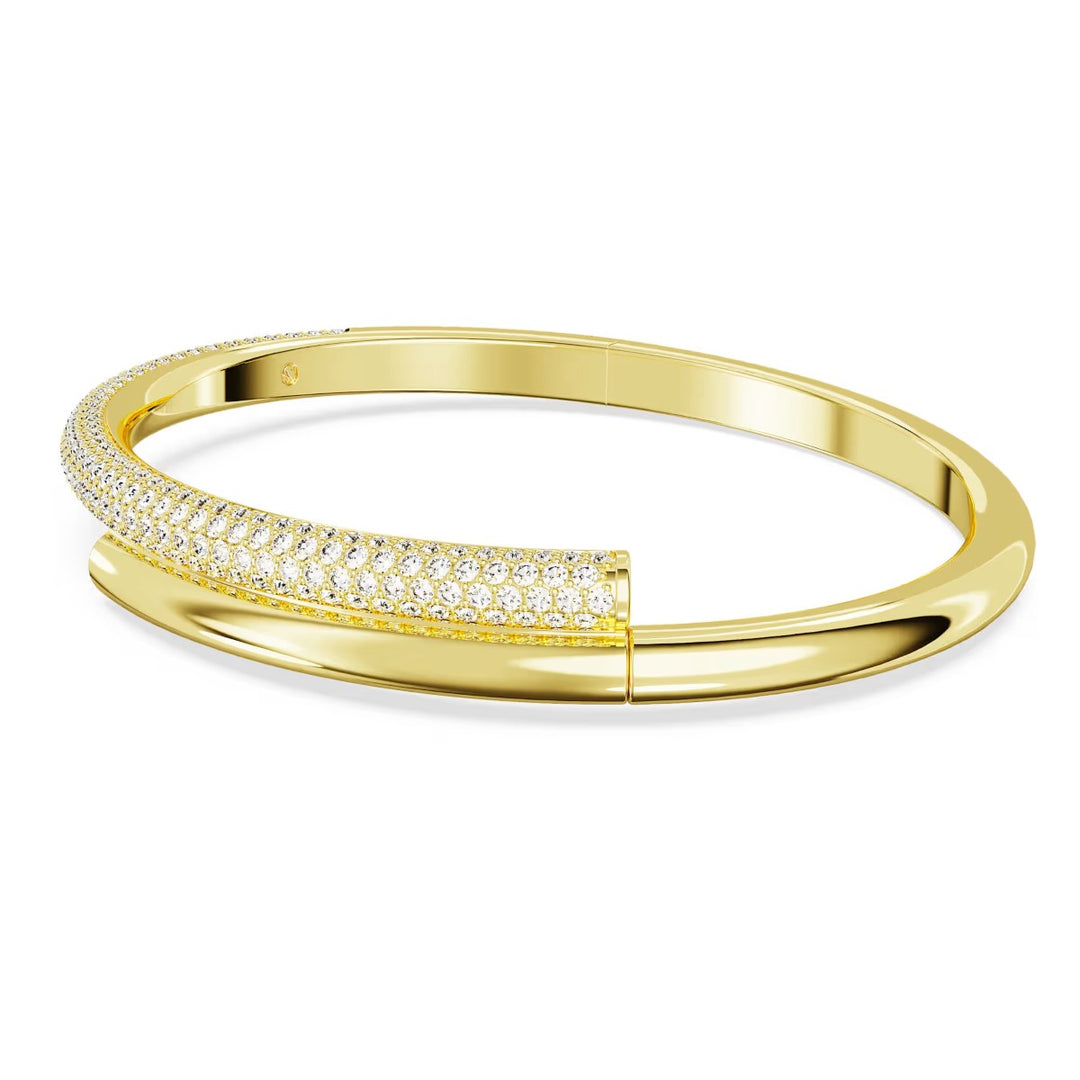 Swarovski Dextera Bangle White with Gold Tone Plating