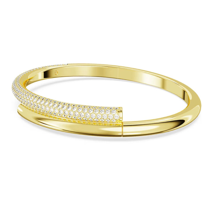 Swarovski Dextera Bangle White with Gold Tone Plating
