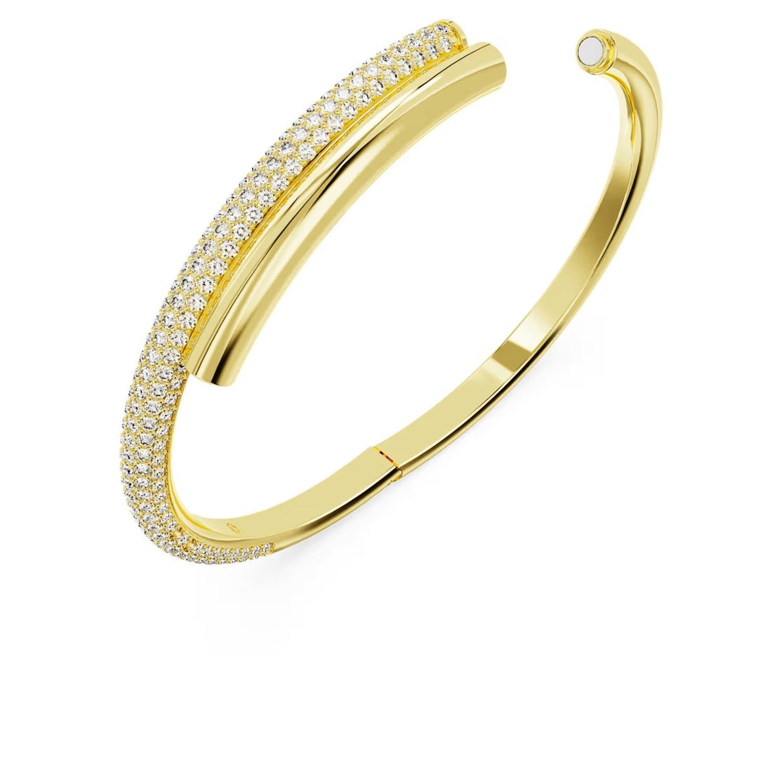 Swarovski Dextera Bangle White with Gold Tone Plating