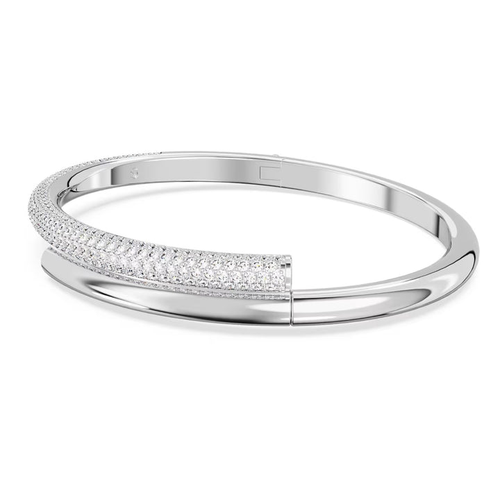 Swarovski Dextera Bangle White with Rhodium Plating