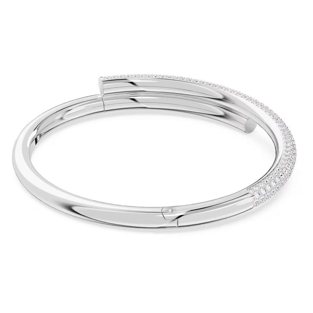 Swarovski Dextera Bangle White with Rhodium Plating