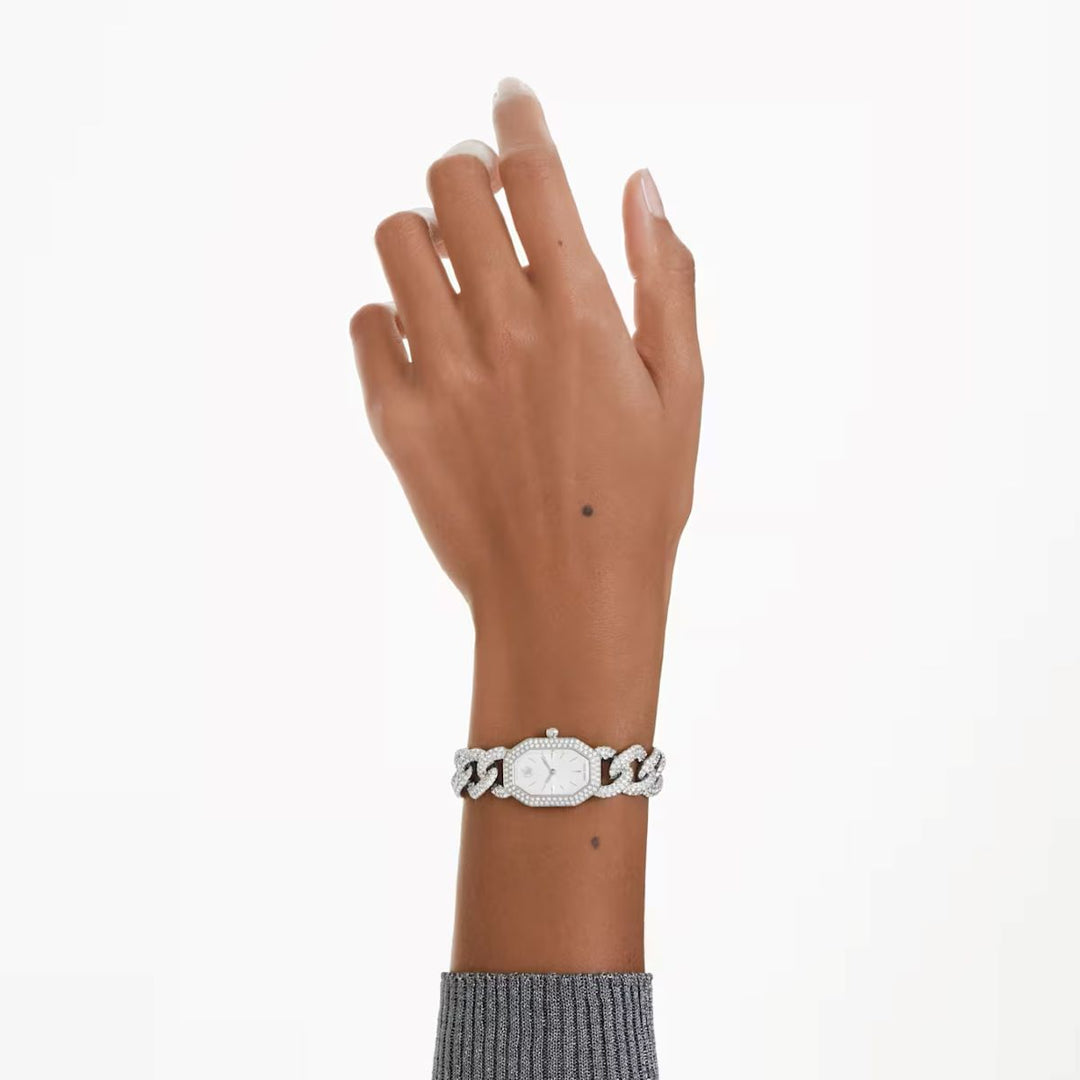 Swarovski Dextera Chain Watch Crystal Bracelet - Silver Tone - 5668899