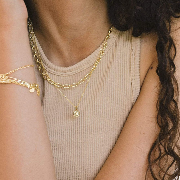 Daisy Bloom Mini Pendant Necklace - Gold DN01_GP