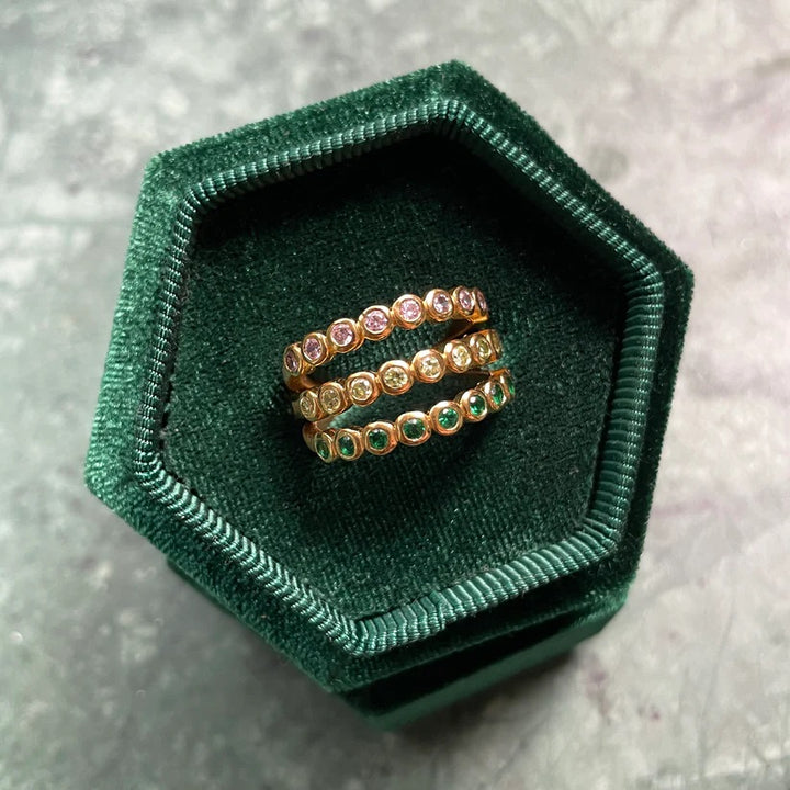 Amelia Scott Dotty Illusion Ring in Flamingo Zirconia Gold