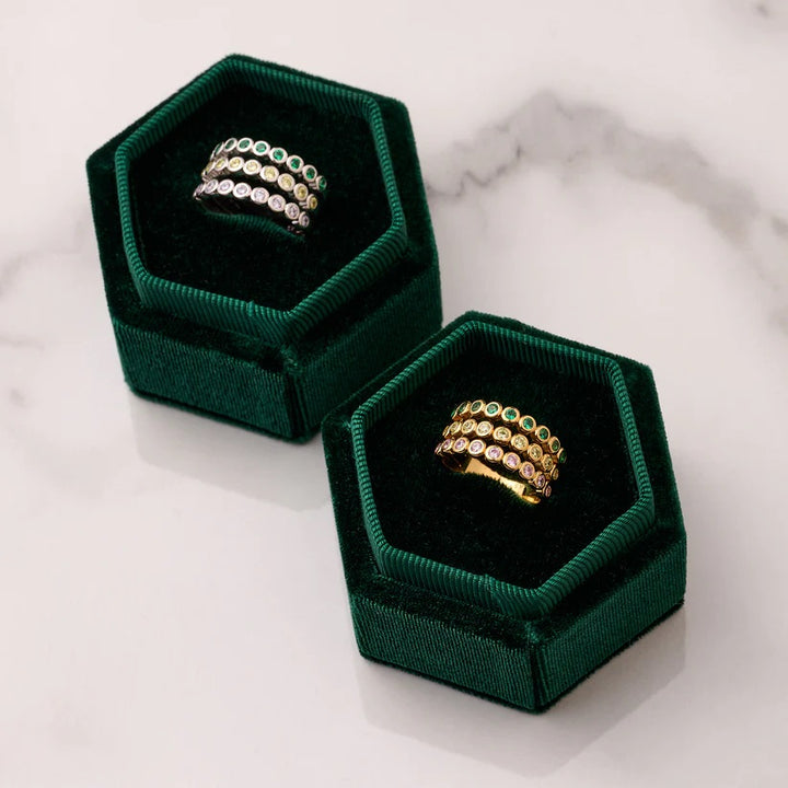 Amelia Scott Dotty Illusion Ring in Popsicle Zirconia and Silver