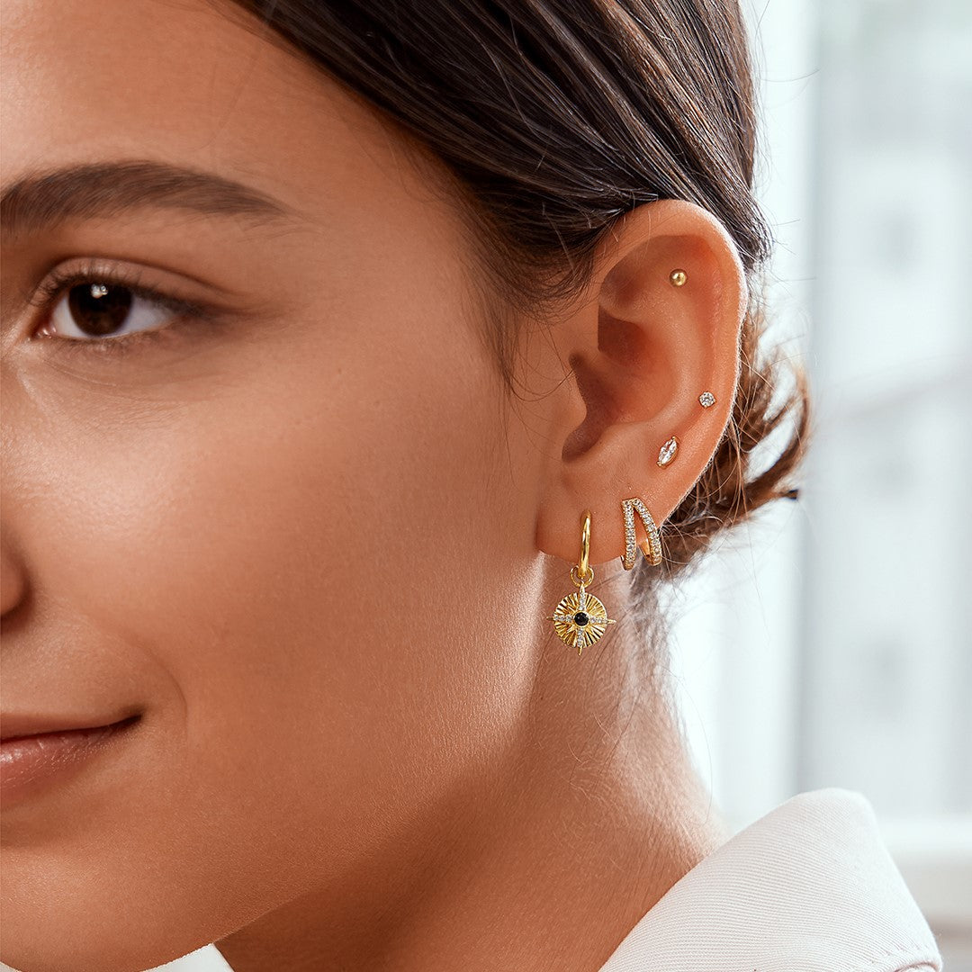 Ania Haie Gold Marquise Solitaire Stud earrings - E059_02G