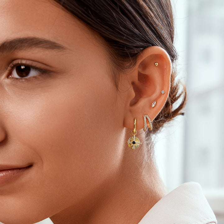 Ania Haie Gold Marquise Solitaire Stud earrings - E059_02G