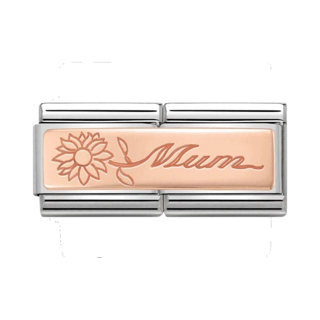 Nomination Classic Double Link Mum Charm - Rose Gold - 430710/18