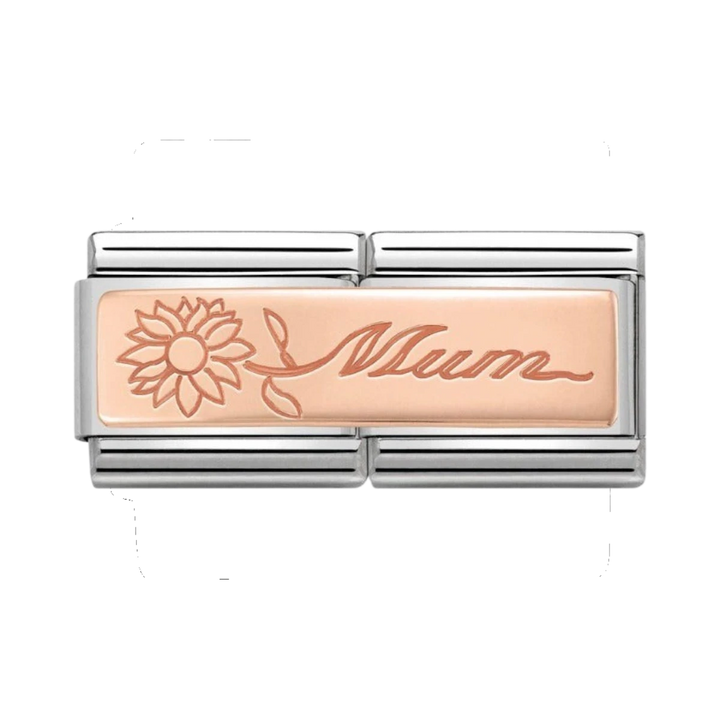 Nomination Classic Double Link Mum Charm - Rose Gold - 430710/18