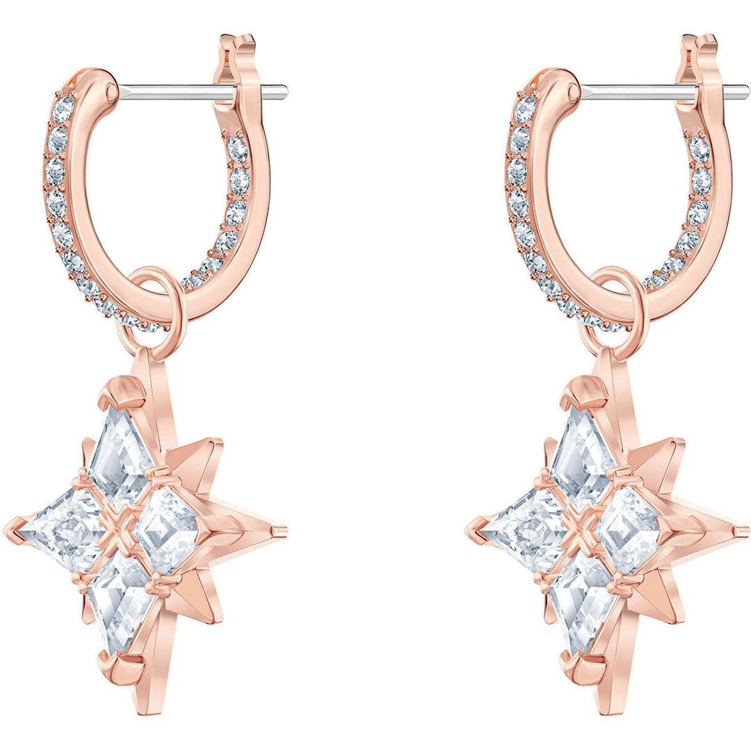 Swarovski Symbolic Star Hoop Pierced Earrings