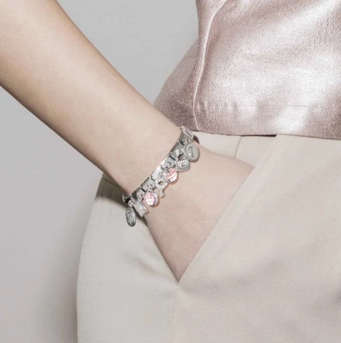 Nomination Rose Gold Heart Engraved Family Drop Charm