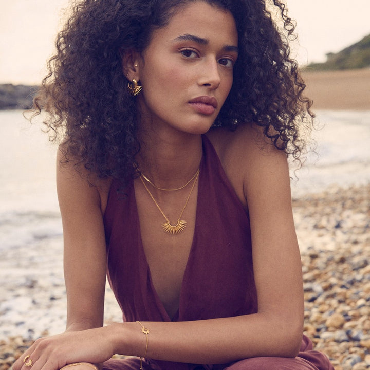 Rachel Jackson Rising Sun Necklace Gold DSN6GP