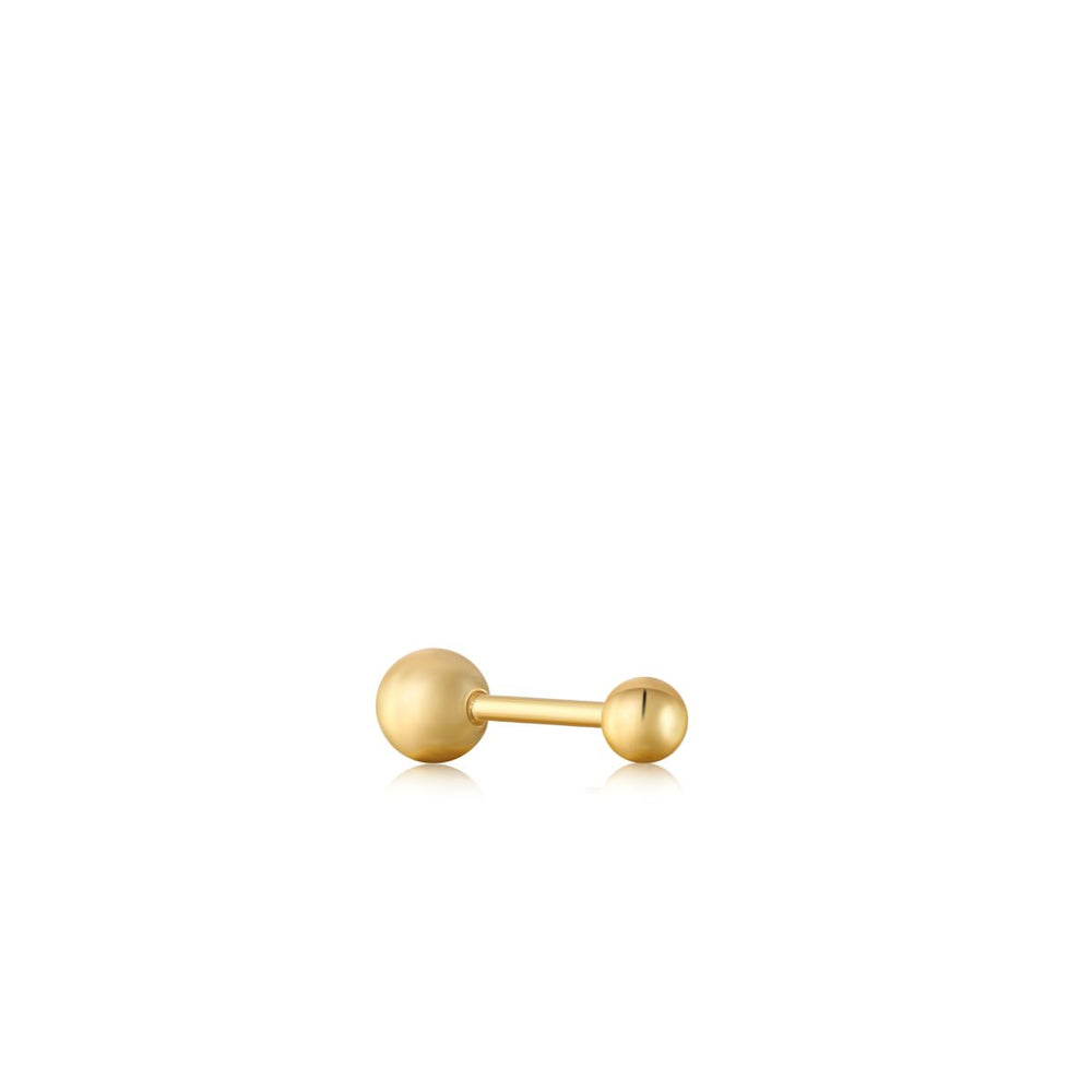 Ania Haie Mini Sphere Barbell Single Earring - Gold  - E035-01G