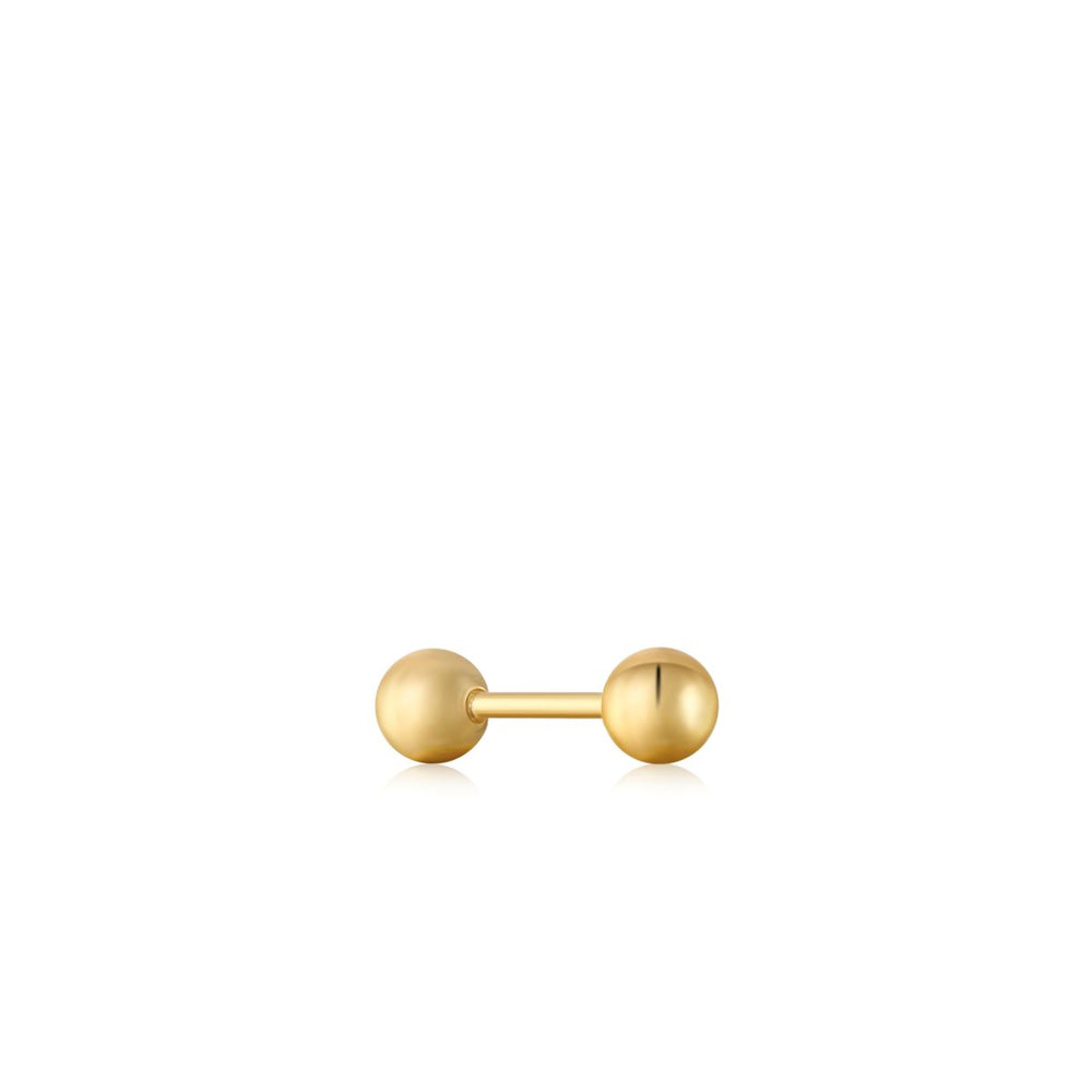 Ania Haie Sphere Barbell Single Earring - Gold - E035-02G