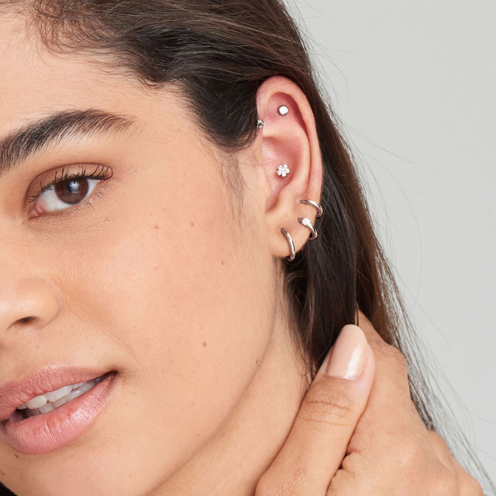 Ania Haie Disc Barbell Single Earring - Silver - E035-04H