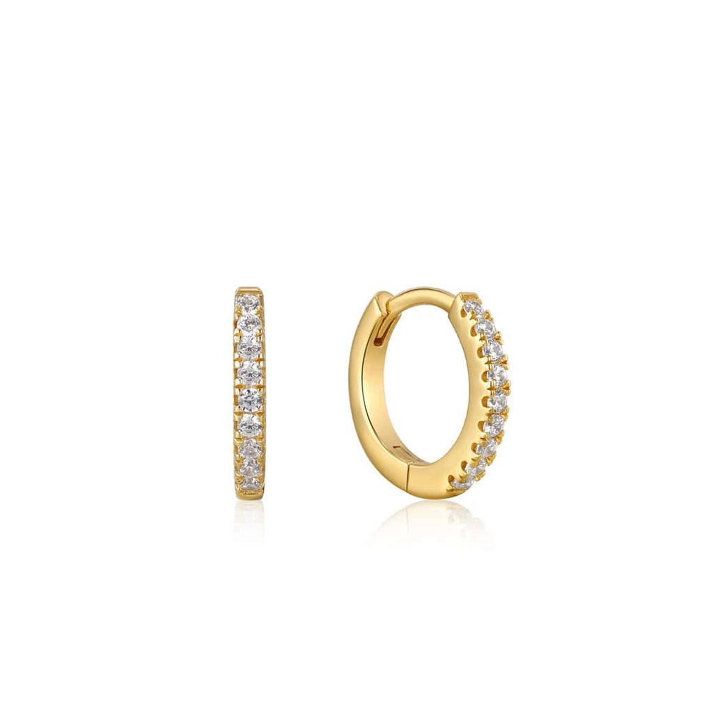Ania Haie Sparkle Huggie Hoop Gold Earrings