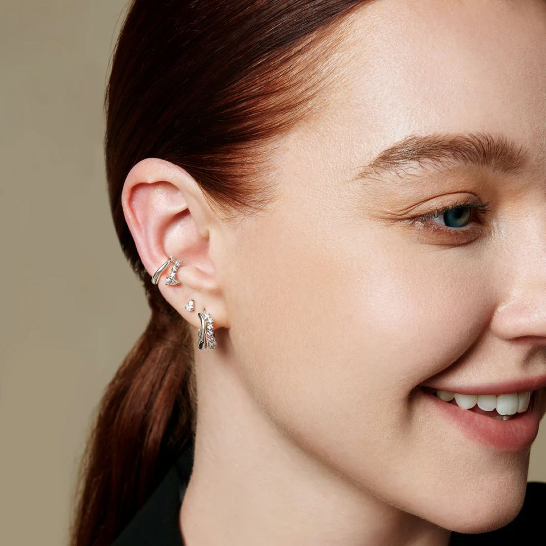 Ania Haie Silver Pear Stud Earrings - E056_01H